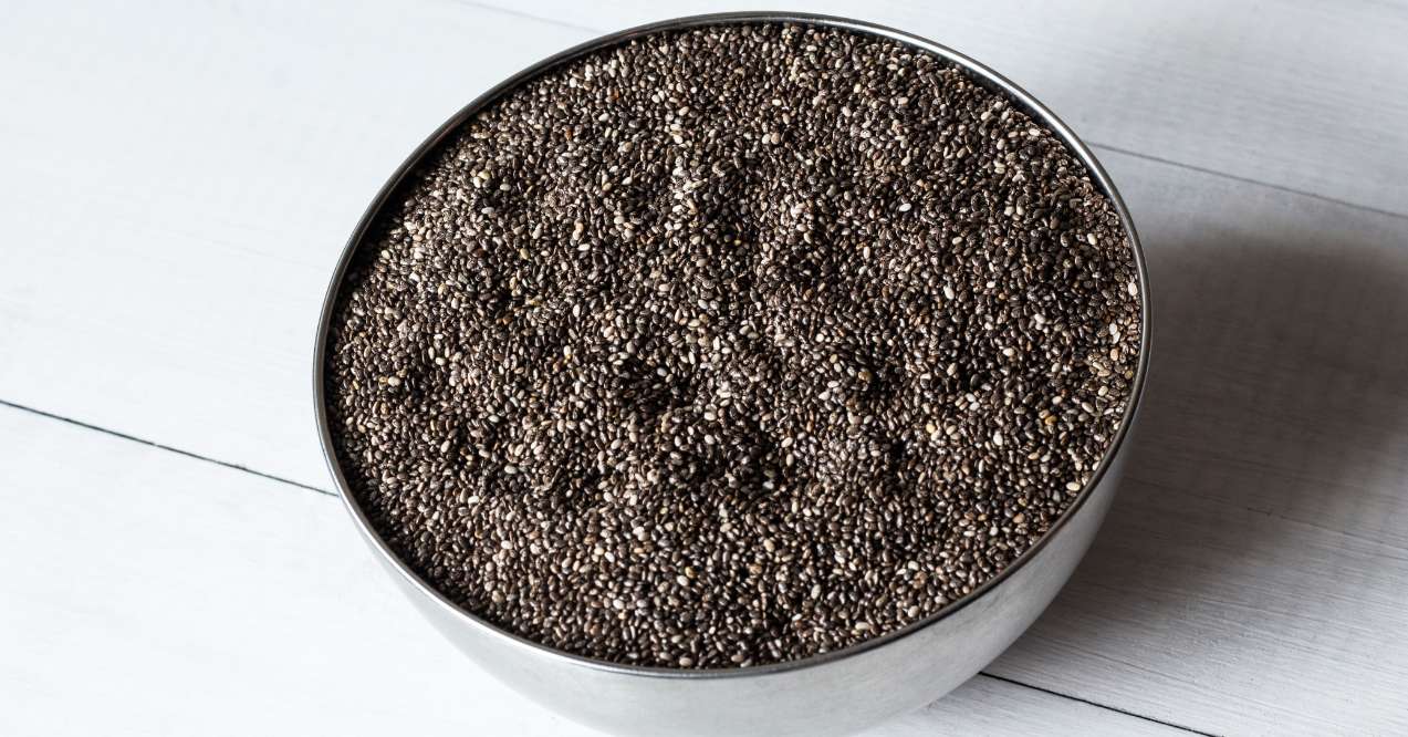 Bowl of chia seeds